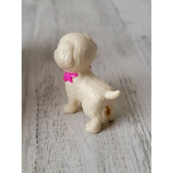 Golden retriever mini pet pink bandana 4 toy figure - Picture 3 of 5